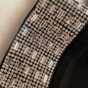 Glamour Nights stunning black crystal cape dress